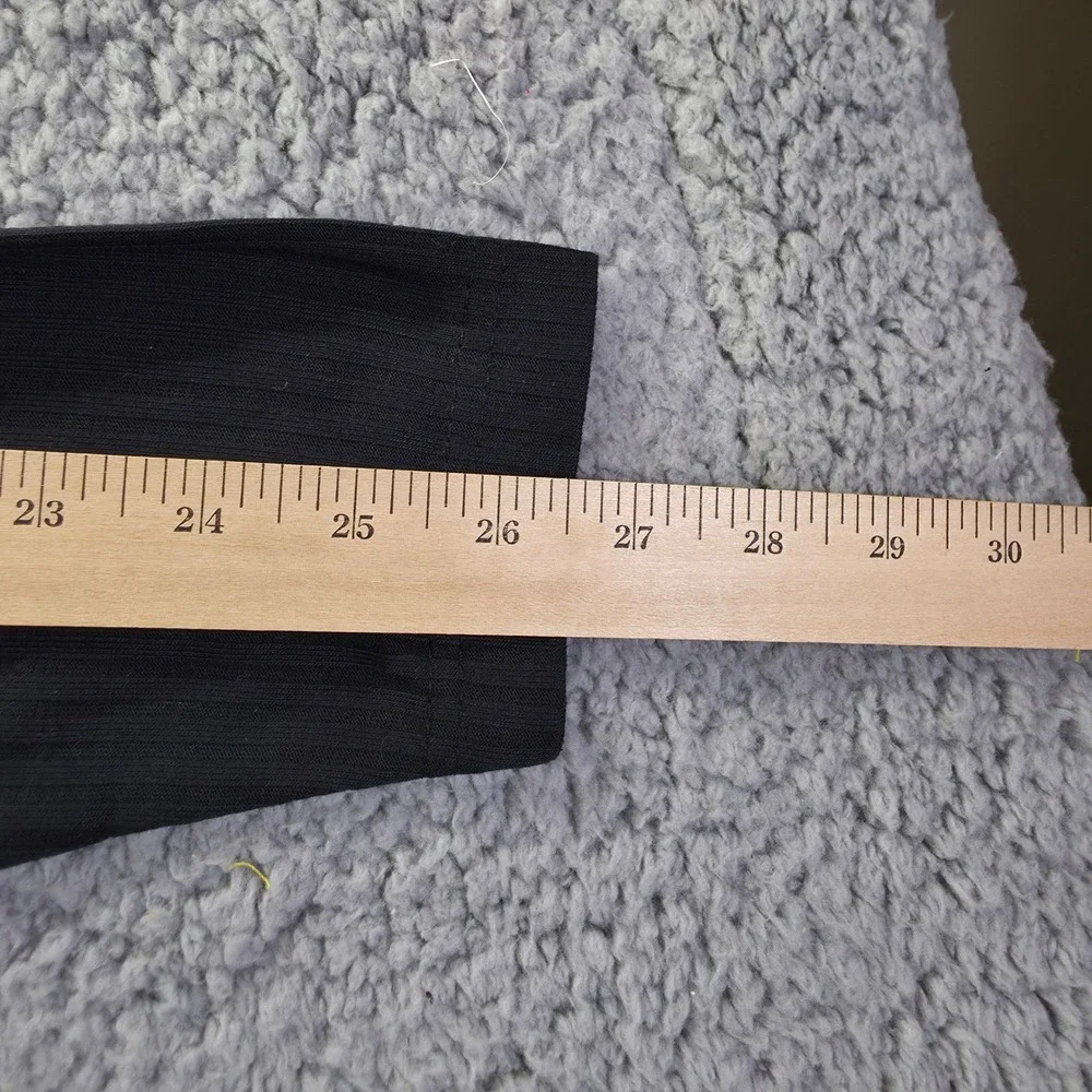 B.E. Womens Ribbed Turtleneck Top Black Long Sleeve Cotton Blend Size Small